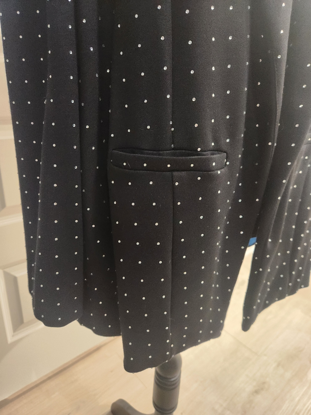 Black Rhinestone Dress Jacket - Picture 3 of 12